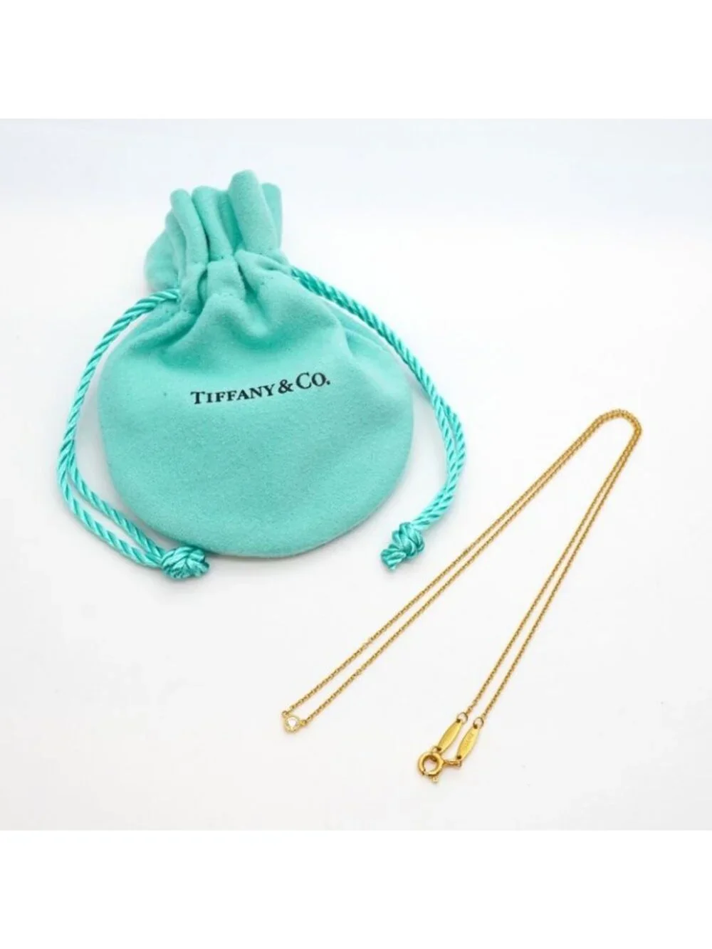 ★SOLD★ Tiffany & Co Necklace by the Yard 18k Yellow Gold Diamond - Picture 7 of 8